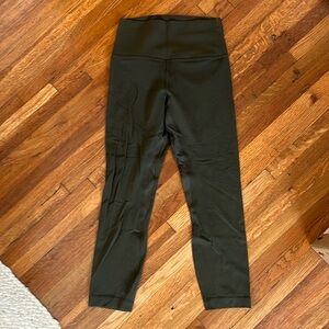 Lululemon align crop in olive green, size 6